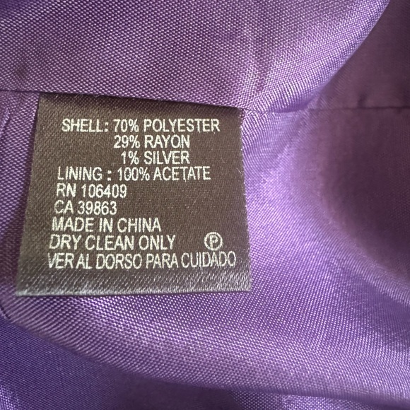 Antonio Milano women’s dress size 2 gorgeous purple fully lined zipped back - Picture 6 of 6